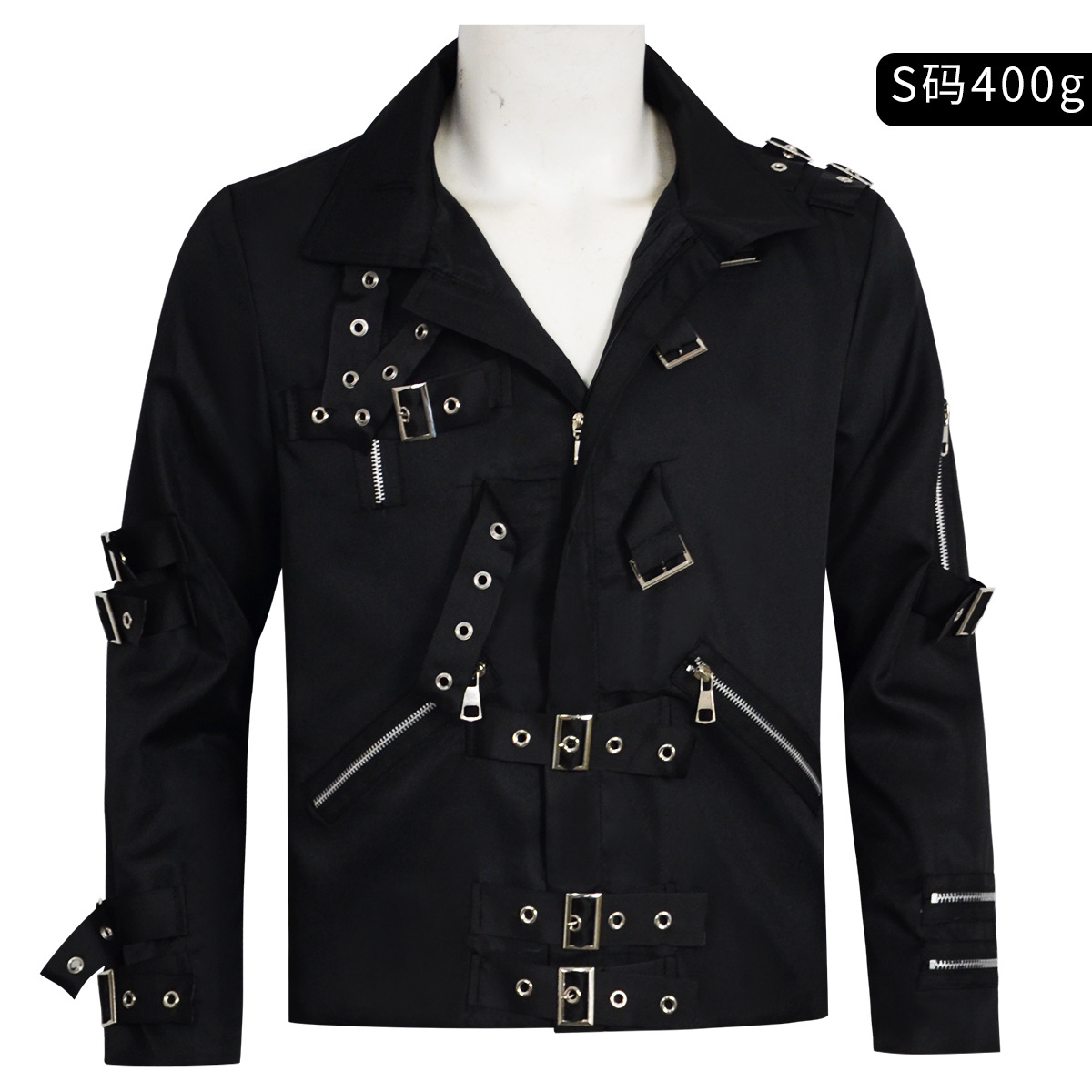 แจ็คเก็ตหนังพังก์เฮฟวีเมทัล V8 - Men'S Fashion Leather Jacket บทวิจารณ์และราคา