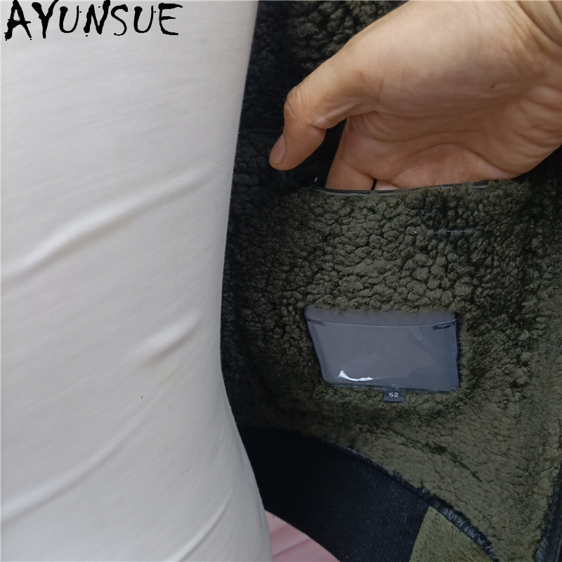 AYUNSUE เสื้อโค้ทขนสัตว์ธรรมชา - Men'S Fashion Leather Jacket บทวิจารณ์และราคา
