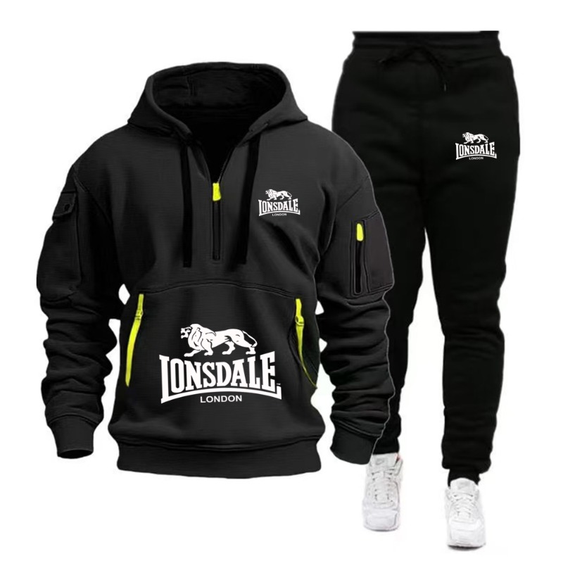 LONSDALE ชุดเสื้อมีฮู้ดกระเป๋า - Track Suit Men บทวิจารณ์และราคา