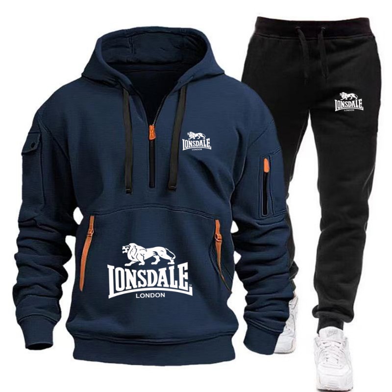 LONSDALE ชุดเสื้อมีฮู้ดกระเป๋า - Track Suit Men บทวิจารณ์และราคา
