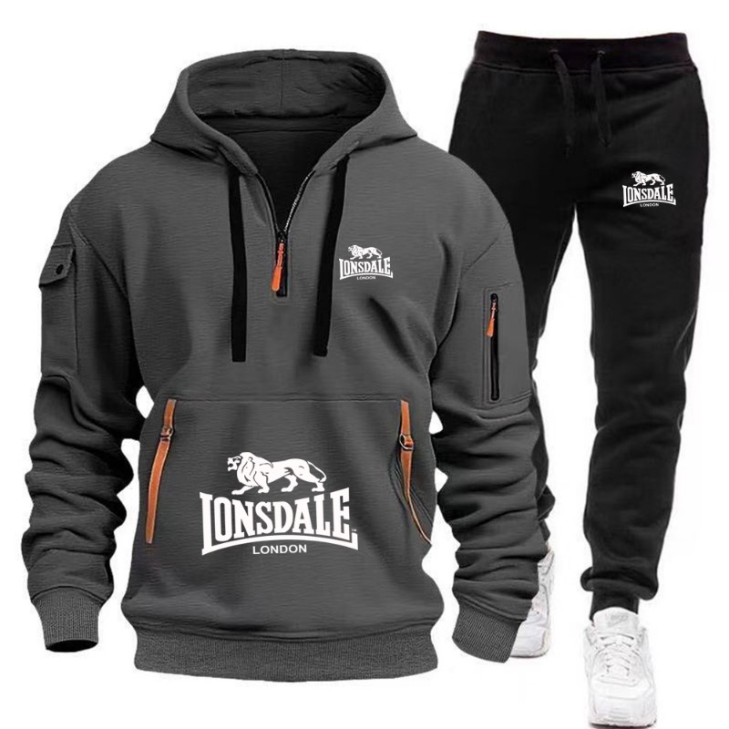 LONSDALE ชุดเสื้อมีฮู้ดกระเป๋า - Track Suit Men บทวิจารณ์และราคา
