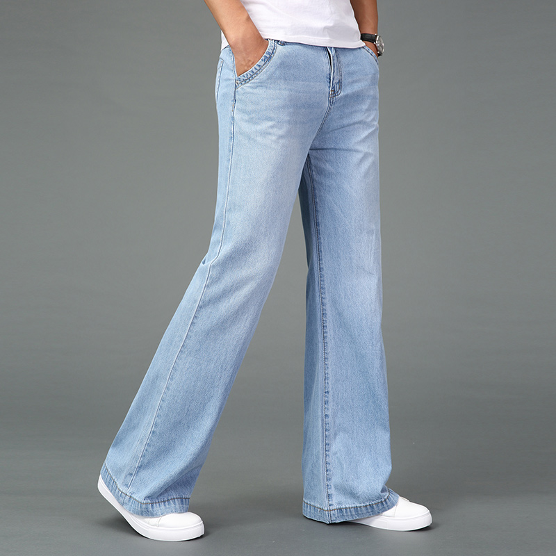 ฤดูใบไม้ผลิ Big Flared กางเกงย - Men'S Fashion Jeans And Boots บทวิจารณ์และราคา