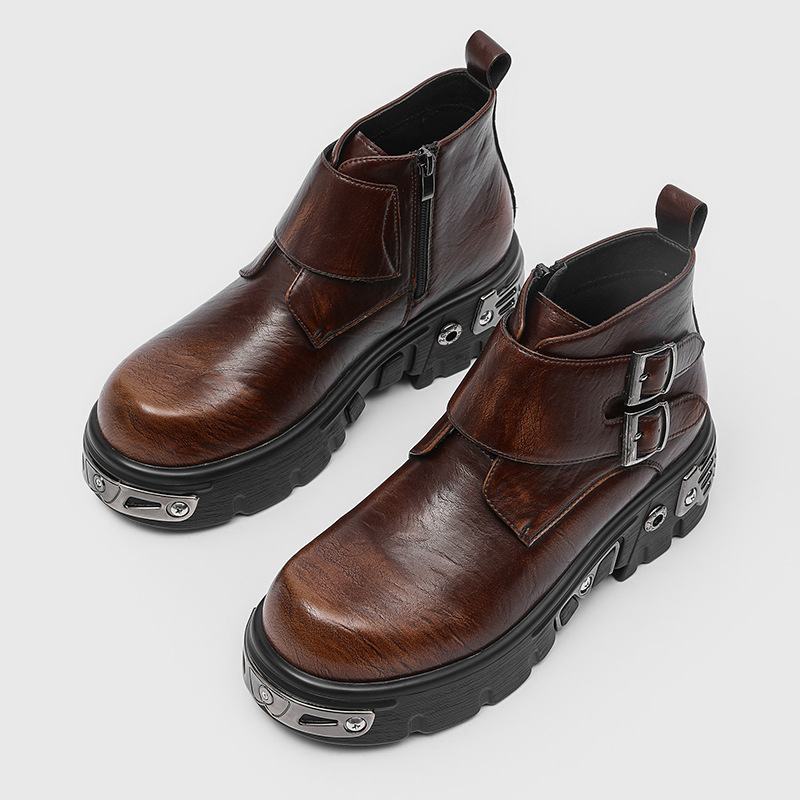 รองเท้าบูทแฟชั่นพังก์กอธทรงสูง - Men'S Fashion For 30 Year Olds บทวิจารณ์และราคา