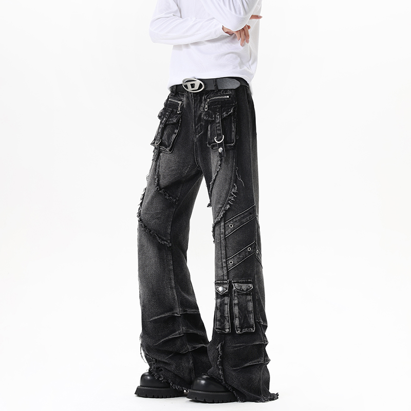 กางเกงยีนส์สตรีทผู้ชาย แต่งซิป - Men'S Fashion Jeans And Boots บทวิจารณ์และราคา