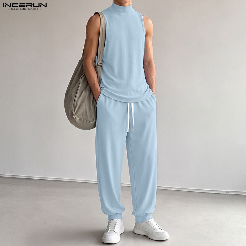 ชุดเซ็ตผู้ชาย INCERUN เสื้อกล้ - Track Suit Men บทวิจารณ์และราคา