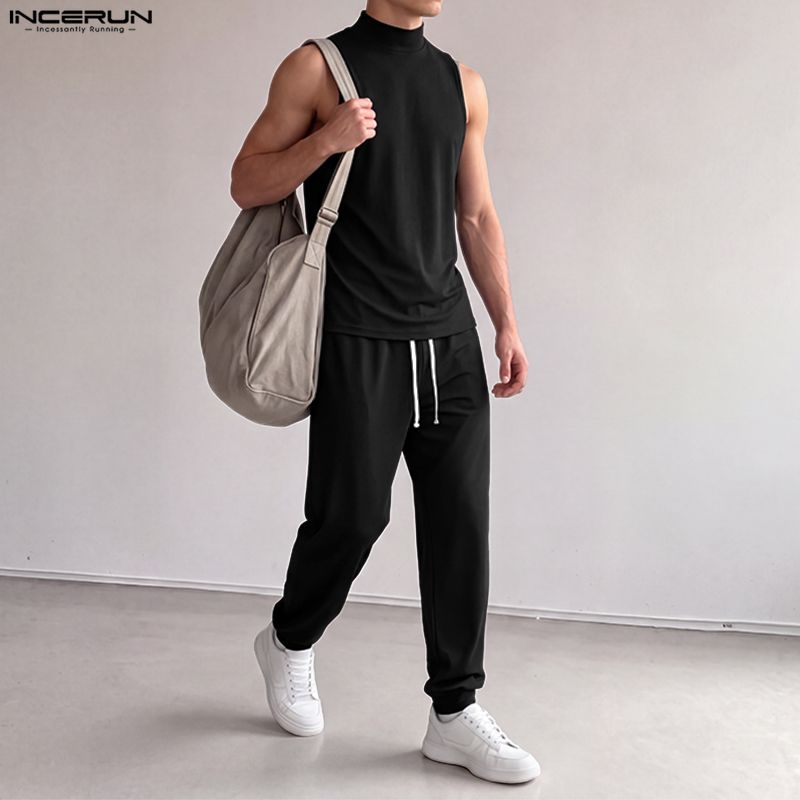 ชุดเซ็ตผู้ชาย INCERUN เสื้อกล้ - Track Suit Men บทวิจารณ์และราคา