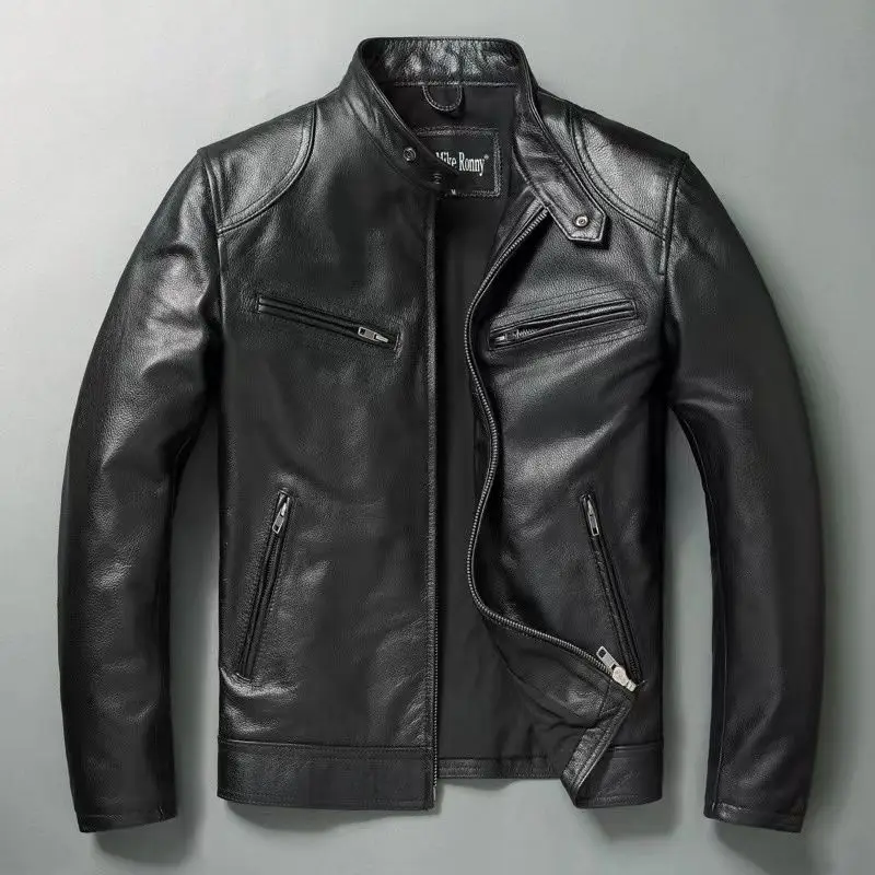 แจ็กเก็ตหนังแท้สำหรับผู้ชาย, แ - Men'S Fashion Leather Jacket บทวิจารณ์และราคา