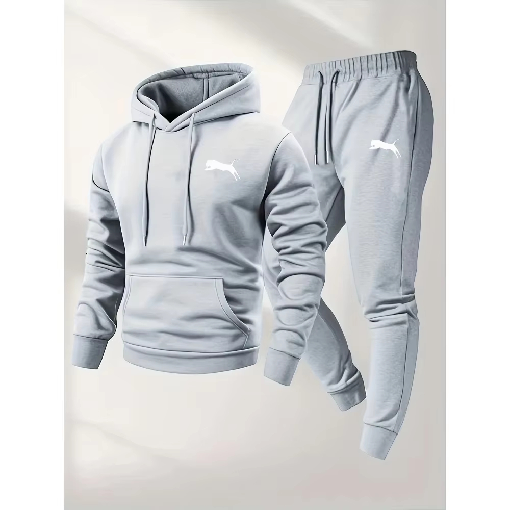 ชุดเซ็ตเสื้อฮู้ดและกางเกงขายดี - Jogger Sweatpants Men บทวิจารณ์และราคา