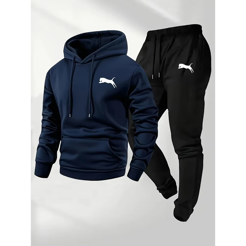 ชุดเซ็ตเสื้อฮู้ดและกางเกงขายดี - Jogger Sweatpants Men บทวิจารณ์และราคา
